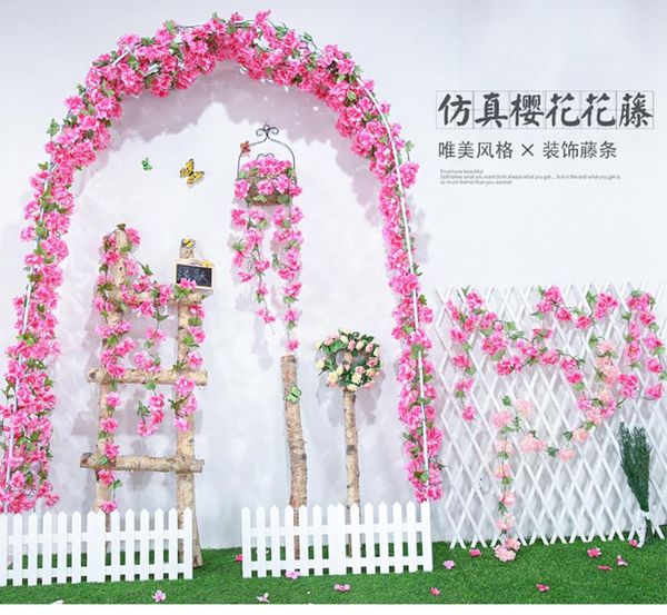 luyue 233cm artificial cherry blossoms flower vines party supplies garland silk fake rattan wedding home decor decorative flowers & wreaths 
luyue 233cm artificial cherry blossoms flower vines party supplies garland silk fake rattan wedding home decor decorative flowers & wreaths