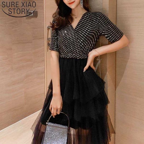 women dress summer elegant women black v-neck splicing mesh cake slim slimming retro style 3266 50 210527, Black;gray
women dress summer elegant women black v-neck splicing mesh cake slim slimming retro style 3266 50 210527, Black;gray