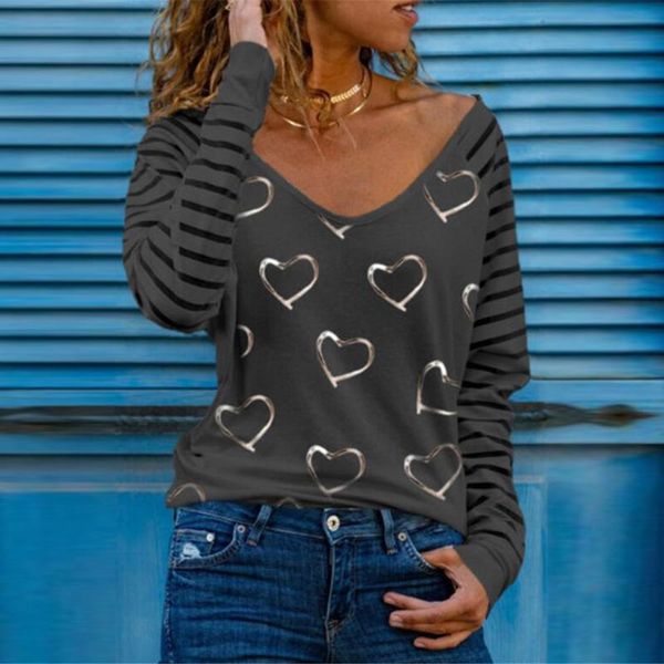 fashion printed v-neck long-sleeved all-match bottoming t-shirt elegant female for women's tee shirt plus size women clothes, White
fashion printed v-neck long-sleeved all-match bottoming t-shirt elegant female for women's tee shirt plus size women clothes, White