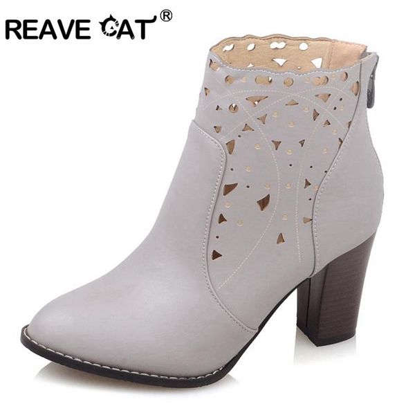 boots reave cat women pu autumn winter square heel zipper ankle pointed toe shoes black white grey woman a851
boots reave cat women pu autumn winter square heel zipper ankle pointed toe shoes black white grey woman a851
