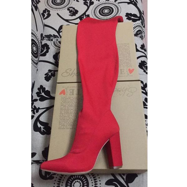 boots ladies over the knee women 10cm high heels shoes woman red chunky stretch botas winter design, Black
boots ladies over the knee women 10cm high heels shoes woman red chunky stretch botas winter design, Black