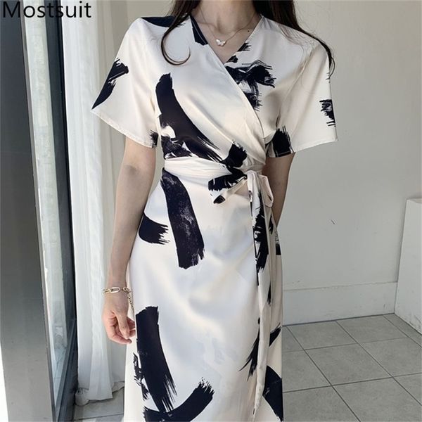 summer korean ink printed long dress women short sleeve v-neck belted dresses vintage fashion ladies vestidos 210513, Black;gray
summer korean ink printed long dress women short sleeve v-neck belted dresses vintage fashion ladies vestidos 210513, Black;gray