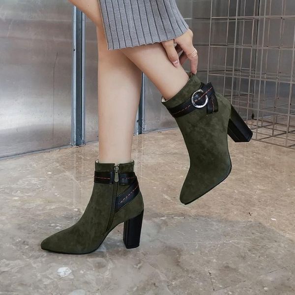 boots big size 9 10 11-15 women shoes ankle for ladies woman winter belt buckle side zipper point, Black
boots big size 9 10 11-15 women shoes ankle for ladies woman winter belt buckle side zipper point, Black