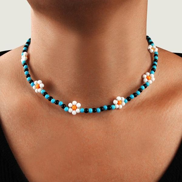 bohemian colorful seed bead flower choker necklace statement short collar clavicle chain for women jewelry chokers, Golden;silver
bohemian colorful seed bead flower choker necklace statement short collar clavicle chain for women jewelry chokers, Golden;silver
