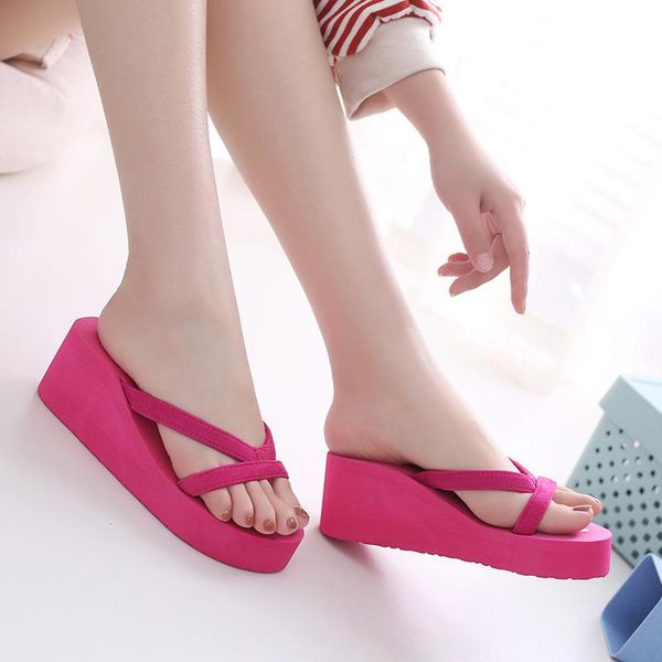 slippers fashion summer women platform flip flops beach med wedges outdoor solid casual ladies shoes, Black
slippers fashion summer women platform flip flops beach med wedges outdoor solid casual ladies shoes, Black