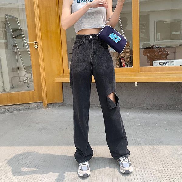 ripped cotton wide leg women streetstyle 2021 casual denim lady long pants fashion jeans vintage able quality trousers women's, Blue
ripped cotton wide leg women streetstyle 2021 casual denim lady long pants fashion jeans vintage able quality trousers women's, Blue