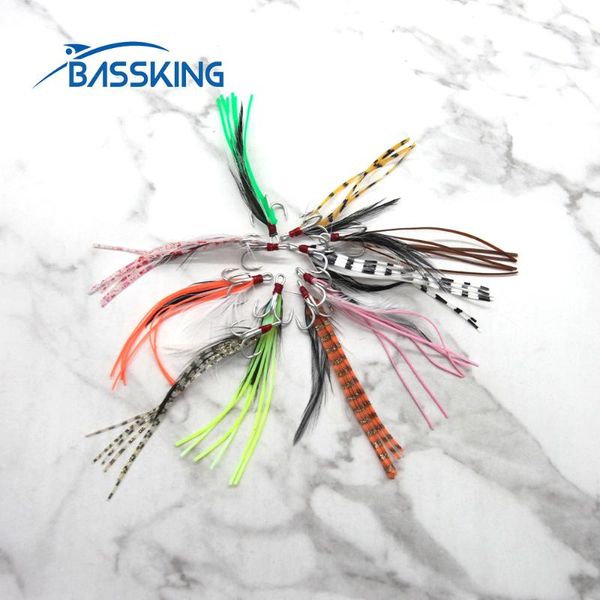 fishing hooks bassking 5pcs fishhooks hook with color feather high carbon steel barbed treble pesca accessary diy tackle
fishing hooks bassking 5pcs fishhooks hook with color feather high carbon steel barbed treble pesca accessary diy tackle