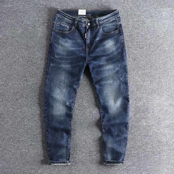 men's jeans 2021 arrival youth leggings micro elastic slim fit versatile fashion designer 0709, Blue
men's jeans 2021 arrival youth leggings micro elastic slim fit versatile fashion designer 0709, Blue