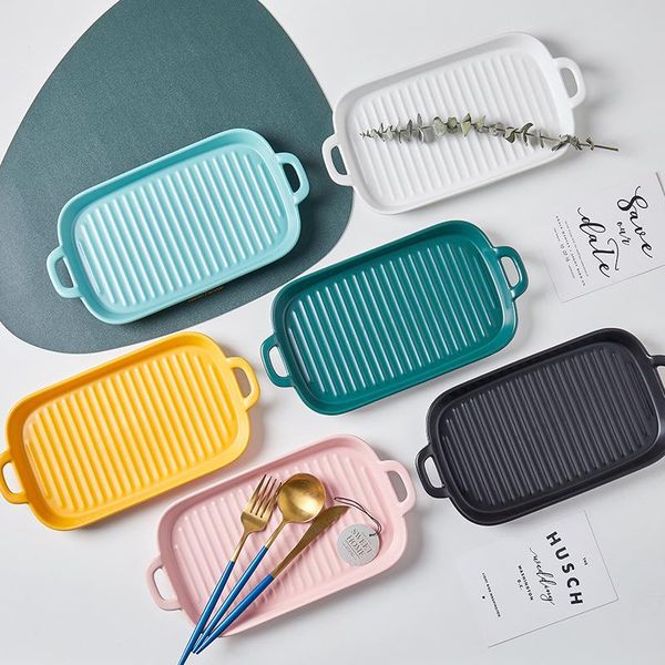 dishes & plates rectangular two-ear oven plate ceramic family breakfast flat microwave baking western diner
dishes & plates rectangular two-ear oven plate ceramic family breakfast flat microwave baking western diner