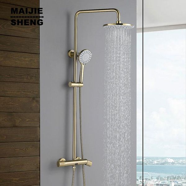bathroom shower sets luxury brushed gold mixer faucet with head wall mounted bathtub water taps brush
bathroom shower sets luxury brushed gold mixer faucet with head wall mounted bathtub water taps brush