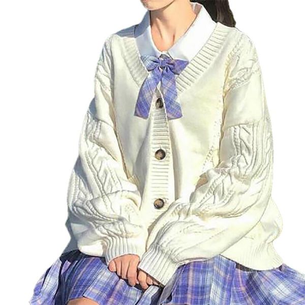 women's knits & tees 2021 sweet cute girl knitting sweater lazy college style loose sleeve harajuku jk uniform coat s ~ 2xl, White
women's knits & tees 2021 sweet cute girl knitting sweater lazy college style loose sleeve harajuku jk uniform coat s ~ 2xl, White
