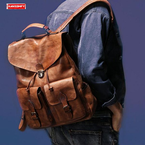backpack men's suede leather lapshoulder bag male vintage lock travel backpacks retro real genuine cow
backpack men's suede leather lapshoulder bag male vintage lock travel backpacks retro real genuine cow