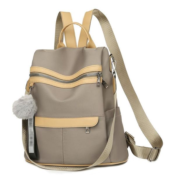 school bags fashion women's solid color backpack oxford cloth shoulder bag female large capacity messenger with hairball 
school bags fashion women's solid color backpack oxford cloth shoulder bag female large capacity messenger with hairball