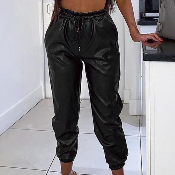 women's pants & capris pu leather ladies casual high waist faux rousers autumn trousers streetwear black l size, Black;white
women's pants & capris pu leather ladies casual high waist faux rousers autumn trousers streetwear black l size, Black;white