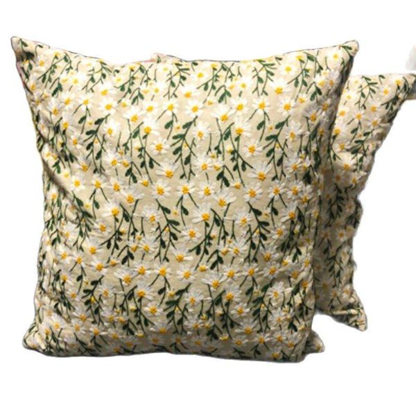 cushion/decorative pillow stereoscopic embroidery daisy flower cotton linen cushion cover retro countryside throw home decoration 45x45cm zi
cushion/decorative pillow stereoscopic embroidery daisy flower cotton linen cushion cover retro countryside throw home decoration 45x45cm zi