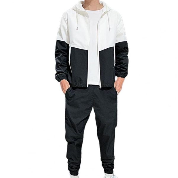 men's tracksuits men sport suit 2021 contrast colors sweatshirt suits hooded drawstring cardigan ankle banded pants for daily wear, Gray
men's tracksuits men sport suit 2021 contrast colors sweatshirt suits hooded drawstring cardigan ankle banded pants for daily wear, Gray
