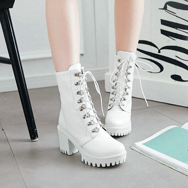 boots zawsthia round toe platform chunky high heels white grey punk goth mid-calf women riding lace-up woman winter shoes, Black
boots zawsthia round toe platform chunky high heels white grey punk goth mid-calf women riding lace-up woman winter shoes, Black