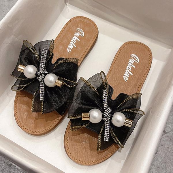 slippers butterfly-knot girly flat sandals female summer fashion soft bottom comfortable beach shoes outside sweet d165, Black
slippers butterfly-knot girly flat sandals female summer fashion soft bottom comfortable beach shoes outside sweet d165, Black
