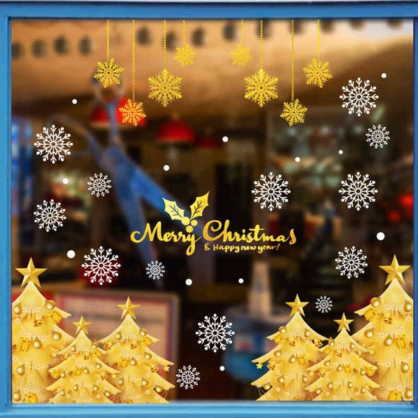 2022 new non adhesive static christmas decoration sticker golden christmas tree wall sticker mall window decoration
2022 new non adhesive static christmas decoration sticker golden christmas tree wall sticker mall window decoration