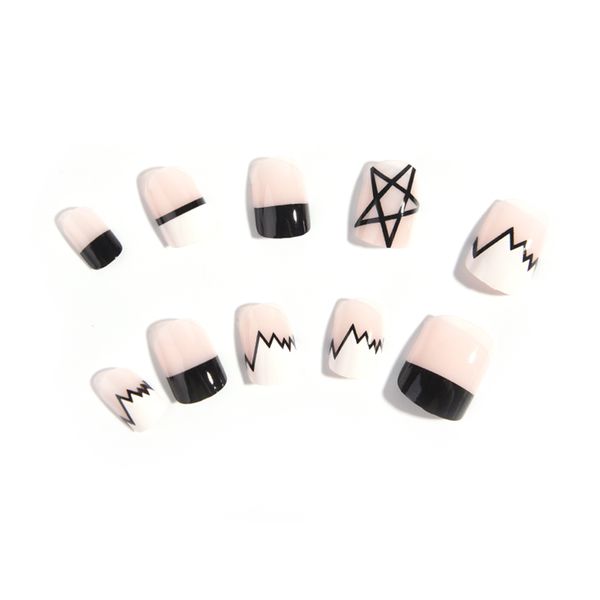 24pcs manicure short french style five-pointed star square head long lasting false tips fake false nails decor diy tool, Red;gold
24pcs manicure short french style five-pointed star square head long lasting false tips fake false nails decor diy tool, Red;gold