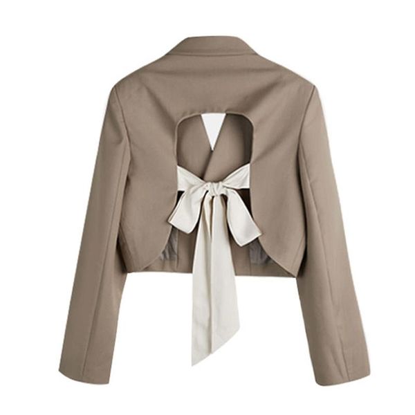 women's suits & blazers yuerwang women coat bow patchwork hollow out short and jackets asymmetry fashion thin suit coats 2021, White;black
women's suits & blazers yuerwang women coat bow patchwork hollow out short and jackets asymmetry fashion thin suit coats 2021, White;black