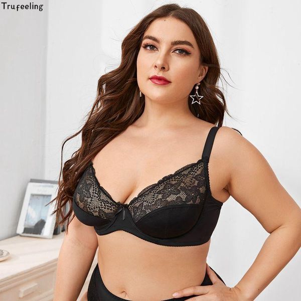 bras trufeeling 90e-115e women's large size bra lace floral underwear intimates ultra thin soft comfort full cup brassiere, Red;black
bras trufeeling 90e-115e women's large size bra lace floral underwear intimates ultra thin soft comfort full cup brassiere, Red;black