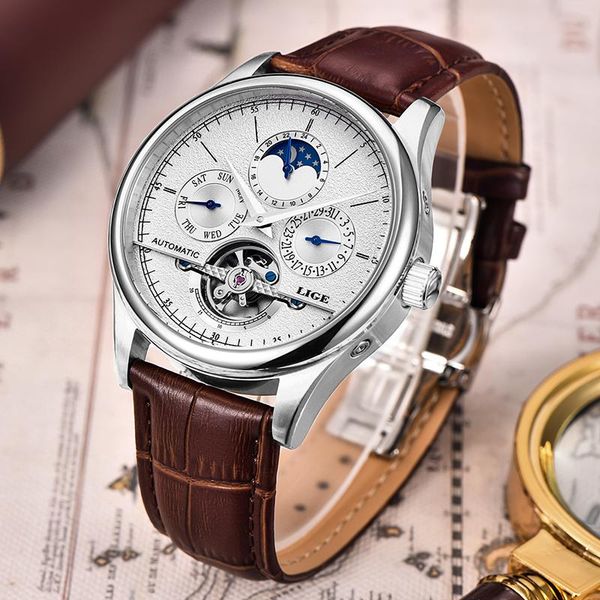 relojes hombre 2021 lige brand business gold mens mechanical watch men tourbillon automatic watches casual leather sport clock wristwatches, Slivery;brown
relojes hombre 2021 lige brand business gold mens mechanical watch men tourbillon automatic watches casual leather sport clock wristwatches, Slivery;brown