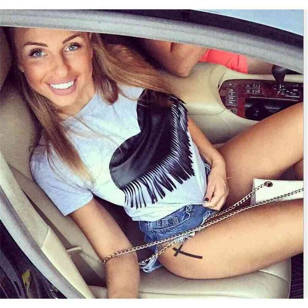 summer womens t shirts short sleeve tees tshirt fashion for women plus size tassel heart t-shirt 210517, White
summer womens t shirts short sleeve tees tshirt fashion for women plus size tassel heart t-shirt 210517, White