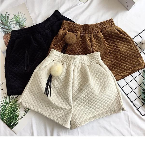 women's shorts 2021 fall &winter ladies velvet korean edition elastic waist tassel puffer ball loose leg boots, White;black
women's shorts 2021 fall &winter ladies velvet korean edition elastic waist tassel puffer ball loose leg boots, White;black