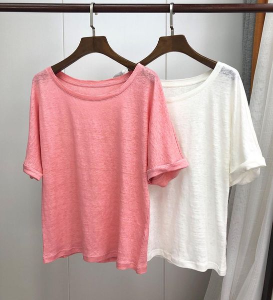 linen short 2021 spring and summer round neck drop sleeve t-shirt b55p, White
linen short 2021 spring and summer round neck drop sleeve t-shirt b55p, White