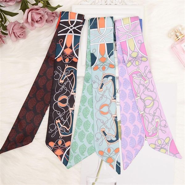 scarves double-sided print luxury bag strap scarf women silk fashion head headwear accessories ribbon hz62, Blue;gray
scarves double-sided print luxury bag strap scarf women silk fashion head headwear accessories ribbon hz62, Blue;gray