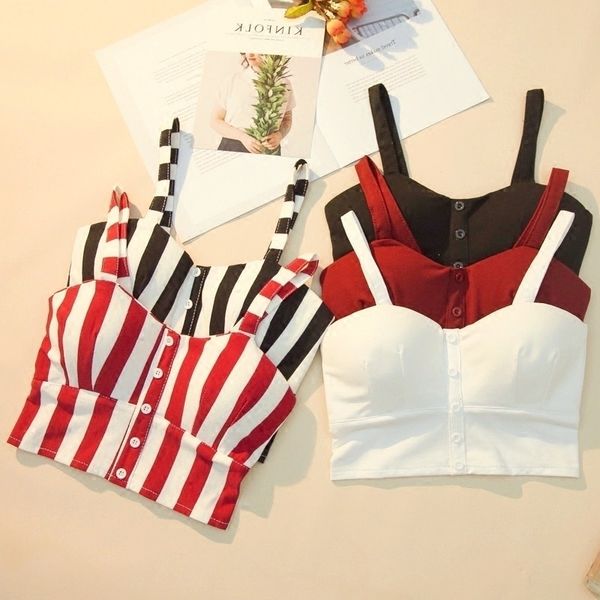 crop cami tank women female striped cropped tank elasticity women feminino bustier 210319, Black
crop cami tank women female striped cropped tank elasticity women feminino bustier 210319, Black