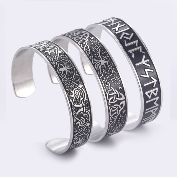 teamer stainless steel nordic viking runes bangle wicca amulet vintage tree of life cuff bracelet jewelry gift for men women, White
teamer stainless steel nordic viking runes bangle wicca amulet vintage tree of life cuff bracelet jewelry gift for men women, White