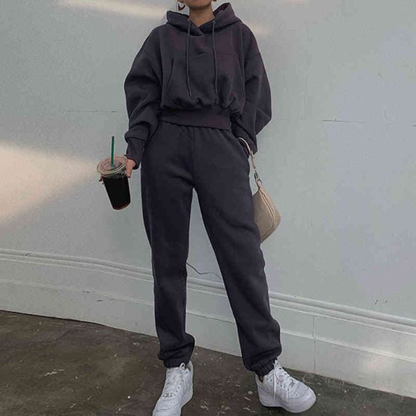 women's tracksuits hoodies suit winter spring solid casual tracksuit women fleece 2 pieces set sports sweatshirts pullover home sw, Gray
women's tracksuits hoodies suit winter spring solid casual tracksuit women fleece 2 pieces set sports sweatshirts pullover home sw, Gray