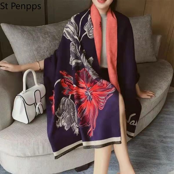 scarves fall winter women luxury artificial cashmere scarf design warm pashmina blanket horse female thick shawl wraps, Blue;gray
scarves fall winter women luxury artificial cashmere scarf design warm pashmina blanket horse female thick shawl wraps, Blue;gray