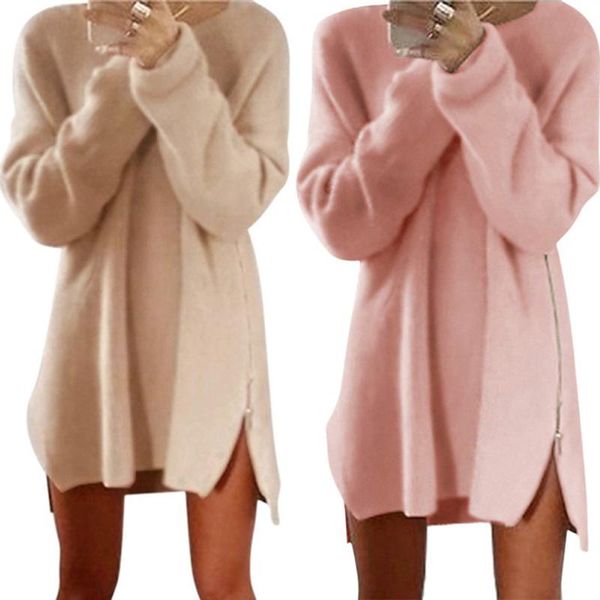 casual dresses autumn women sweater dress long sleeve winter warm zipper o-neck short-slit loose zip up simple, Black;gray
casual dresses autumn women sweater dress long sleeve winter warm zipper o-neck short-slit loose zip up simple, Black;gray