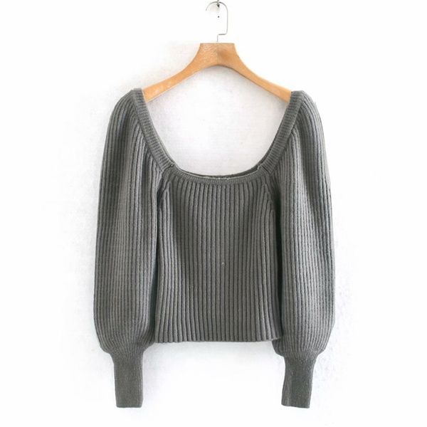 autumn women knitting sweater casual solid long sleeve square collar pullovers s female street warm clothing 210513, White;black
autumn women knitting sweater casual solid long sleeve square collar pullovers s female street warm clothing 210513, White;black