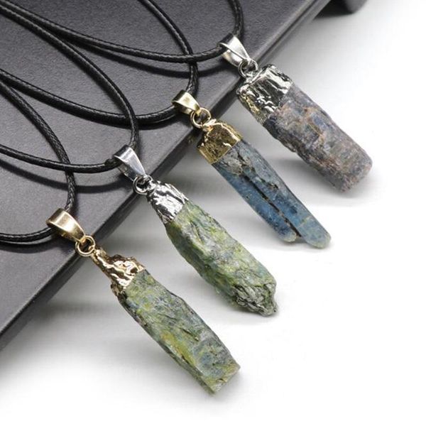 pendant necklaces irregular natural blue green raw kynatite stone necklace for women men jewelry, Silver
pendant necklaces irregular natural blue green raw kynatite stone necklace for women men jewelry, Silver