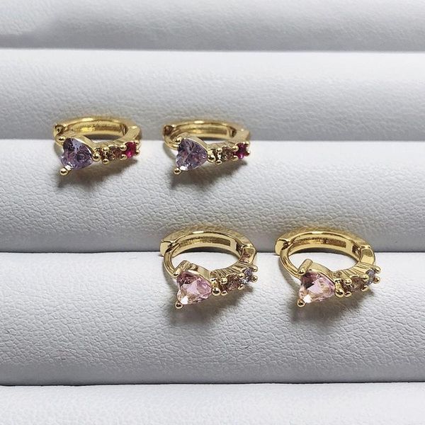 hoop & huggie color heart-shape zircon earrings trendy gold jewelry wholesale round for women, Golden;silver
hoop & huggie color heart-shape zircon earrings trendy gold jewelry wholesale round for women, Golden;silver