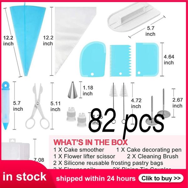 82pcs/set stainless steel cake decorating kit supplies set tools piping tips pastry icing bags nozzles kitchen bakery baking &
82pcs/set stainless steel cake decorating kit supplies set tools piping tips pastry icing bags nozzles kitchen bakery baking &