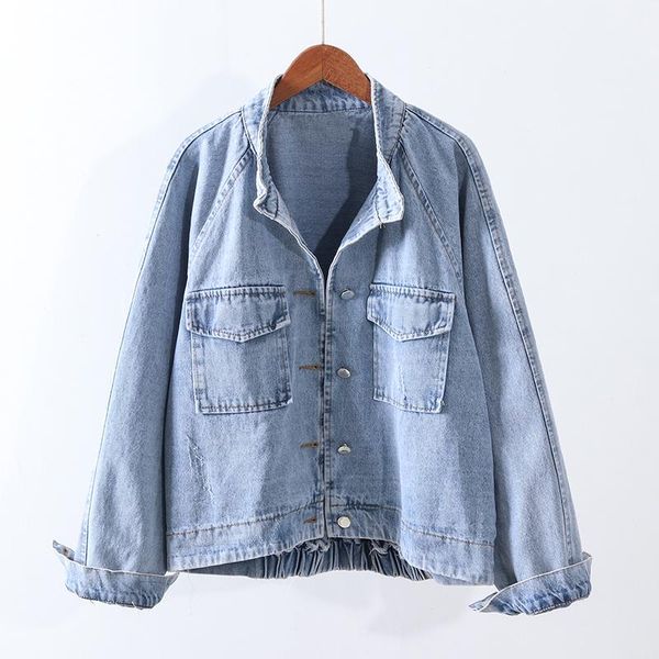 women's jackets korean stand collar loose big pocket harajuku denim coat female 2021 autumn ropa de mujer frayed casual bomber jacket w, Black;brown
women's jackets korean stand collar loose big pocket harajuku denim coat female 2021 autumn ropa de mujer frayed casual bomber jacket w, Black;brown