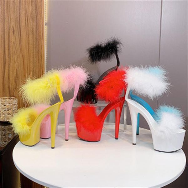 lady fashion sandals 2021 fur summer women shoes high heels 16cm platform party wedding catwalk black 43
lady fashion sandals 2021 fur summer women shoes high heels 16cm platform party wedding catwalk black 43