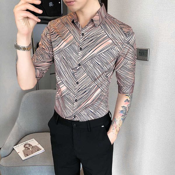 striped shirts men slim fit streetwear camisa masculina korea short sleeve casual shirt social party nightclub men clothing 210527, White;black
striped shirts men slim fit streetwear camisa masculina korea short sleeve casual shirt social party nightclub men clothing 210527, White;black