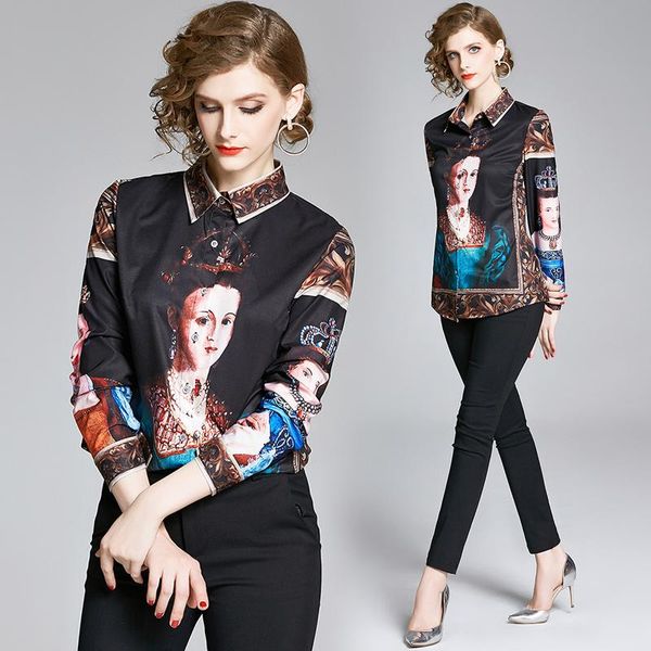 women's blouses & shirts england style black design print button up turn-down collar long sleeve women shirt fashion clothes 2021 vinta, White
women's blouses & shirts england style black design print button up turn-down collar long sleeve women shirt fashion clothes 2021 vinta, White