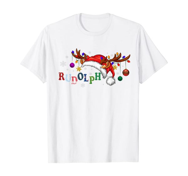 santa reindeer rudolph xmas group costume funny gift t-shirt, White;black
santa reindeer rudolph xmas group costume funny gift t-shirt, White;black