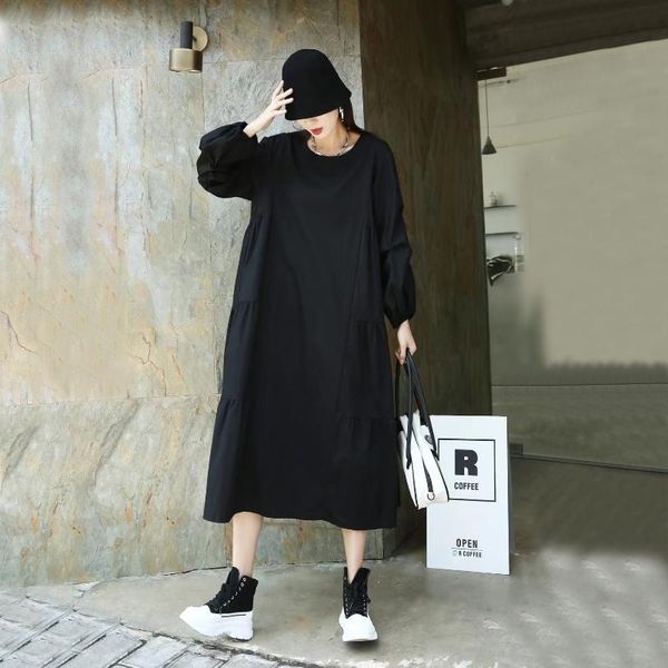 casual dresses superaen plus size retro fashion o neck splicing solid mid-calf dress for women, Black;gray
casual dresses superaen plus size retro fashion o neck splicing solid mid-calf dress for women, Black;gray