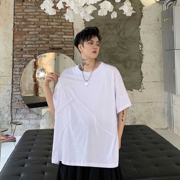 men's t-shirts men korean version pleated design loose large size casual t-shirt and women with street hip-hop black white, White;black
men's t-shirts men korean version pleated design loose large size casual t-shirt and women with street hip-hop black white, White;black