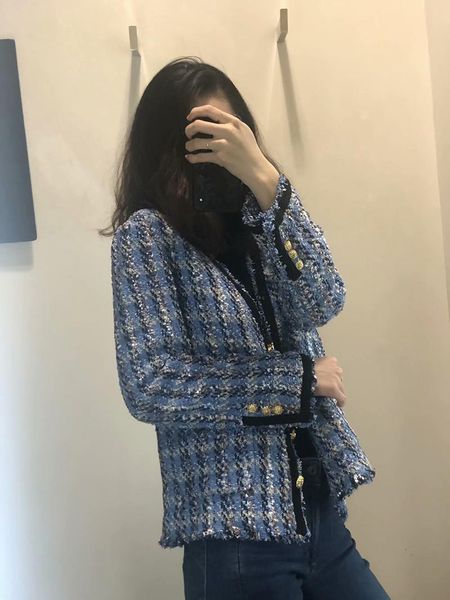 women's jackets blue 2021 autumn vintage plaid tweed jacket coat female chic button v-neck outwear woman chaqueta mujer, Black;brown
women's jackets blue 2021 autumn vintage plaid tweed jacket coat female chic button v-neck outwear woman chaqueta mujer, Black;brown
