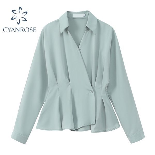 korean elegant blouses and shirts women long sleeve high waist slim pleated design v neck stylish ol blusas mujer work 210430, White
korean elegant blouses and shirts women long sleeve high waist slim pleated design v neck stylish ol blusas mujer work 210430, White