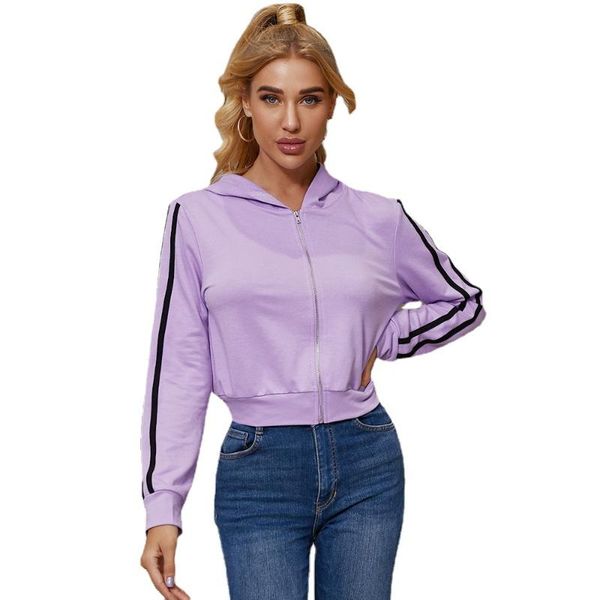 women's hoodies & sweatshirts short hooded zipper cardigan solid color black vertical striped sweater 2021 spring sports jacket sweatsh
women's hoodies & sweatshirts short hooded zipper cardigan solid color black vertical striped sweater 2021 spring sports jacket sweatsh